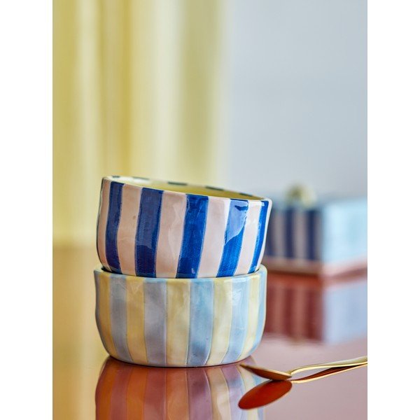 Żółte/niebieskie ceramiczne miski zestaw 4 szt. 300 ml Phoenix – Bloomingville-image-1