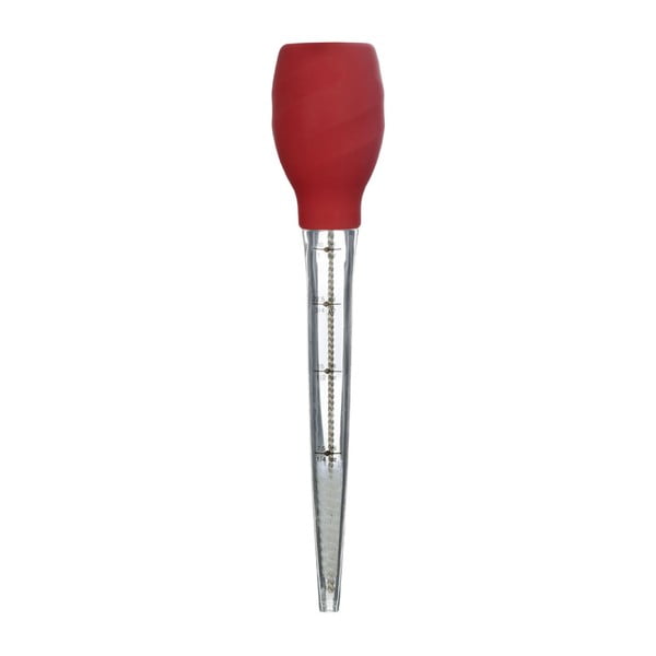 Czerwona silikonowa pipeta z dozownikiem Premier Housewares Zing