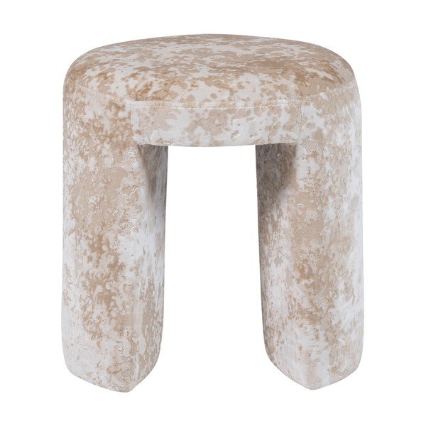 Beżowy tapicerowany stołek Charlie – WOOOD