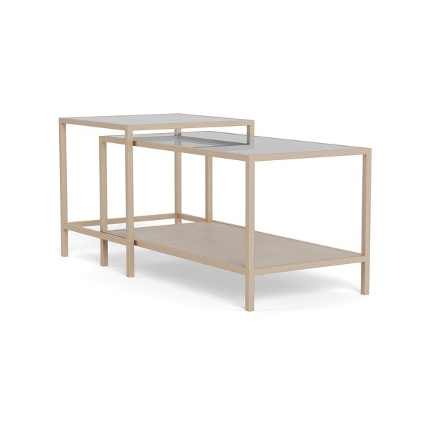 Szare stalowe stoliki zestaw 2 szt. 50x90 cm Seaford – Actona-image-2