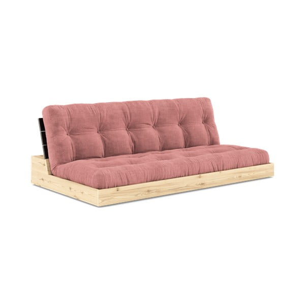 Różowa sztruksowa rozkładana sofa 196 cm Base – Karup Design