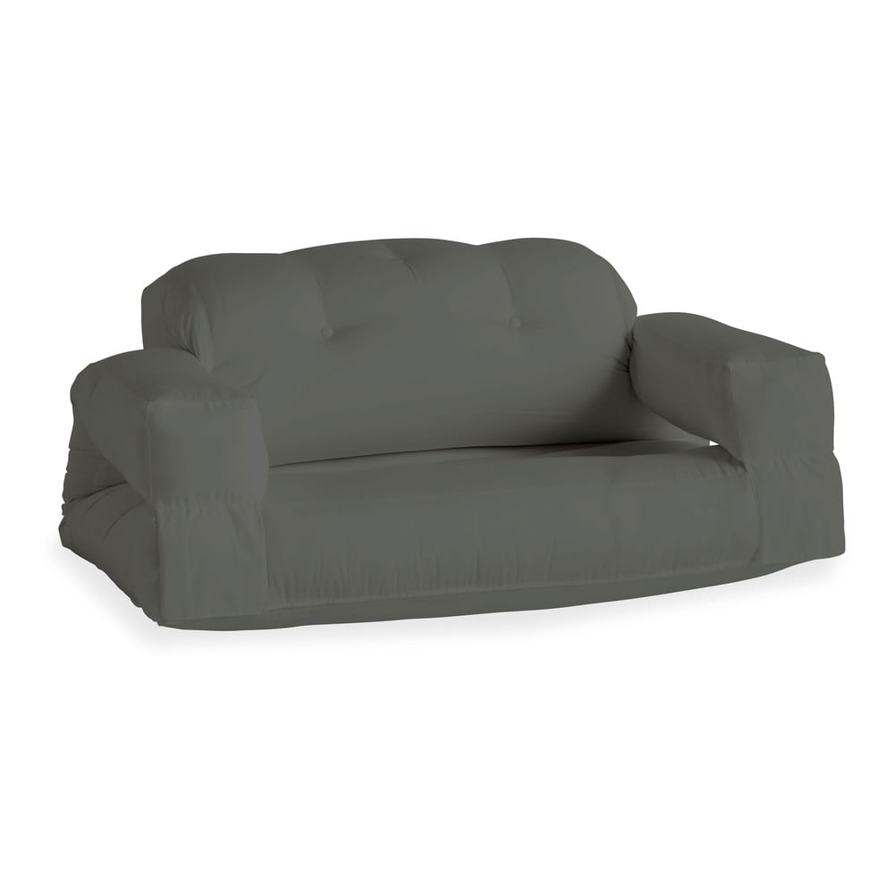 Ciemnoszara sofa rozkładana odpowiednia na zewnątrz Karup Design OUT™ Hippo Dark Grey