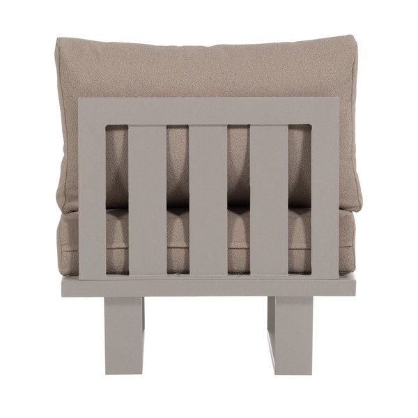 Szarobeżowy metalowy/tapicerowany fotel ogrodowy Bear – WOOOD-image-4