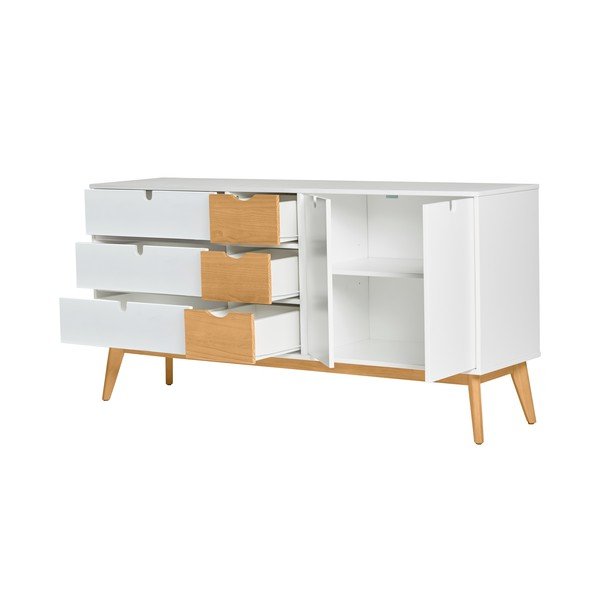 Biała komoda z 6 szufladami Marckeric Cris-image-4