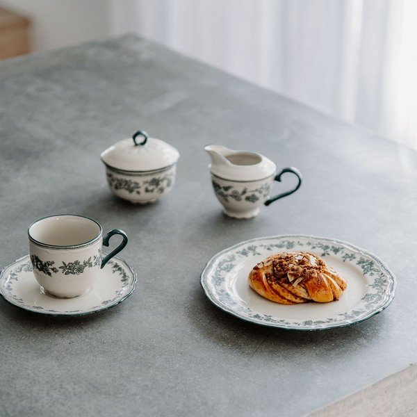 Zielony/w kolorze kości słoniowej porcelanowy mlecznik 180 ml Cyril – S|P Collection-image-1