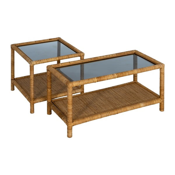 Stolik ze szklanym blatem 40x90 cm – Ixia-image-2