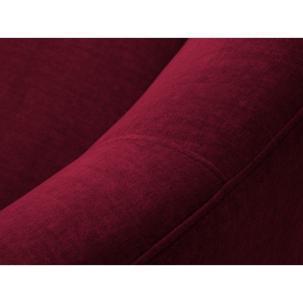 Bordowa aksamitna asymetryczna sofa Mazzini Sofas Debbie, prawostronna-image-1