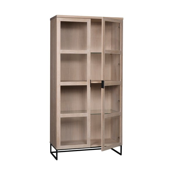 Naturalna witryna z litego drewna dębowego 95x195 cm Everett – Rowico-image-3