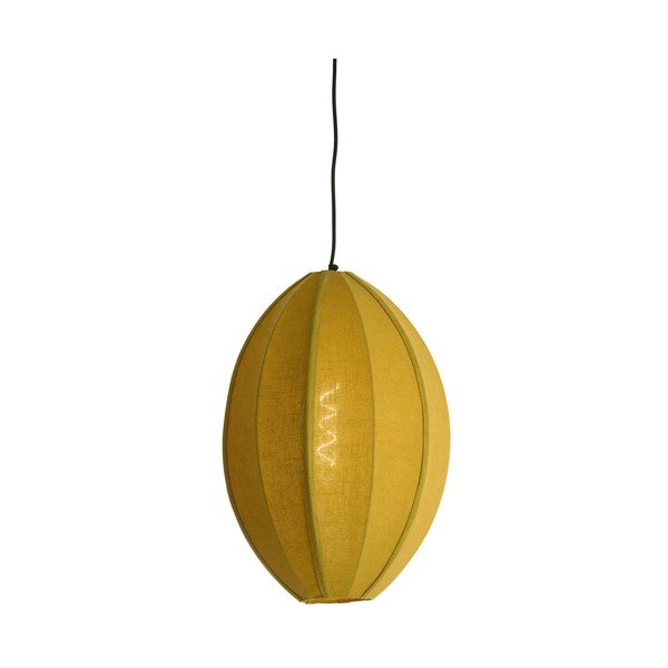Zielona lampa wisząca z tekstylnym kloszem Milatos – Light & Living-image-2