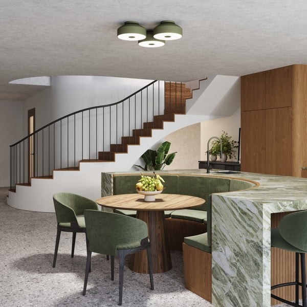 Zielona lampa sufitowa Blacko – Sollux-image-3