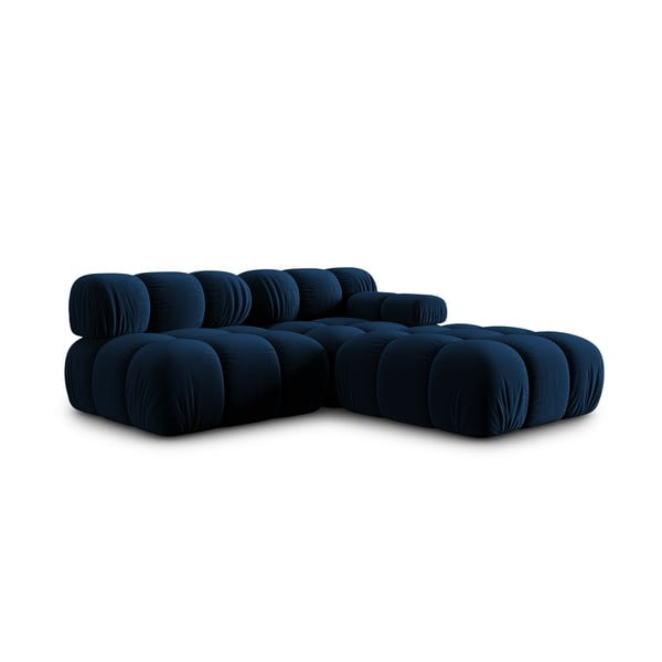 Niebieska aksamitna sofa 282 cm Bellis – Micadoni Home-image-4