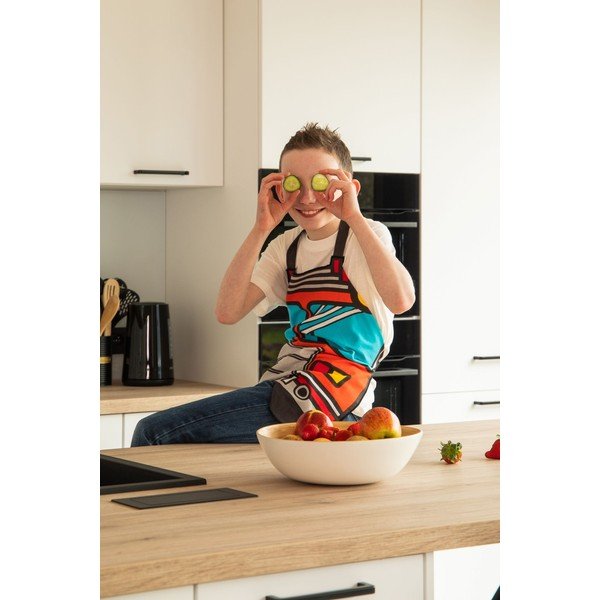 Fartuszek dziecięcy z bawełny z recyklingu Hero – Tiseco Home Studio-image-1