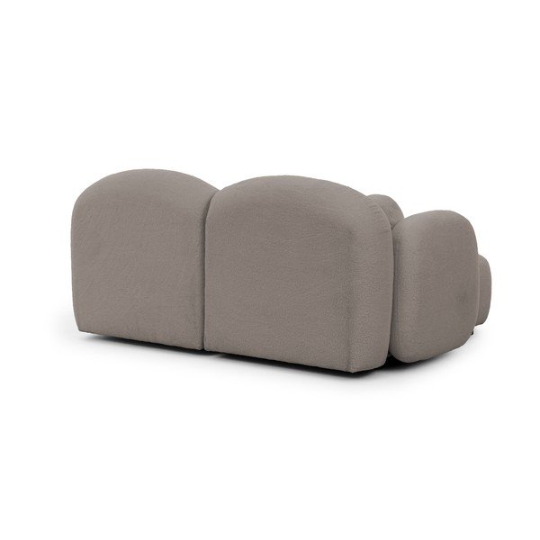 Szary narożnik z materiału bouclé (lewostronny/z szezlongiem) Orbit – Ropez-image-3