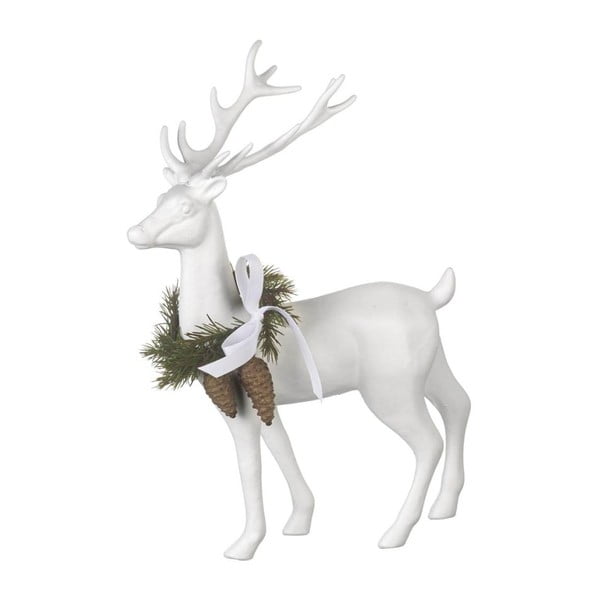 Dekoracja Reindeer White, 31x24x9 cm