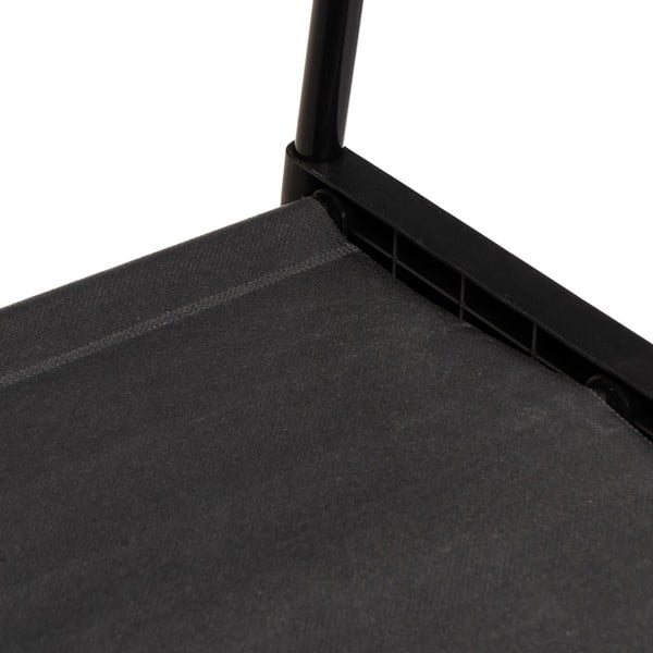 Czarny metalowy stojak na ubrania na kółkach 84x43x156 cm – Casa Selección-image-3