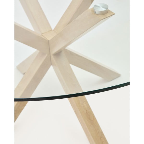 Okrągły stół ze szklanym blatem ø 150 cm Argo – Kave Home-image-2