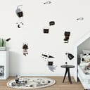 Zestaw dziecięcych naklejek ściennych Ambiance Scandinavian Animals Cosmonaut Cats