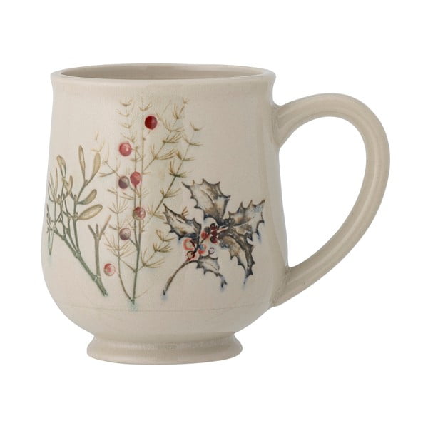 Kremowy kamionkowy kubek 400 ml Hollie – Bloomingville