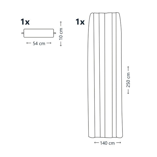 Beżowa zasłona AmeliaHome Pleat, 140x250 cm-image-2