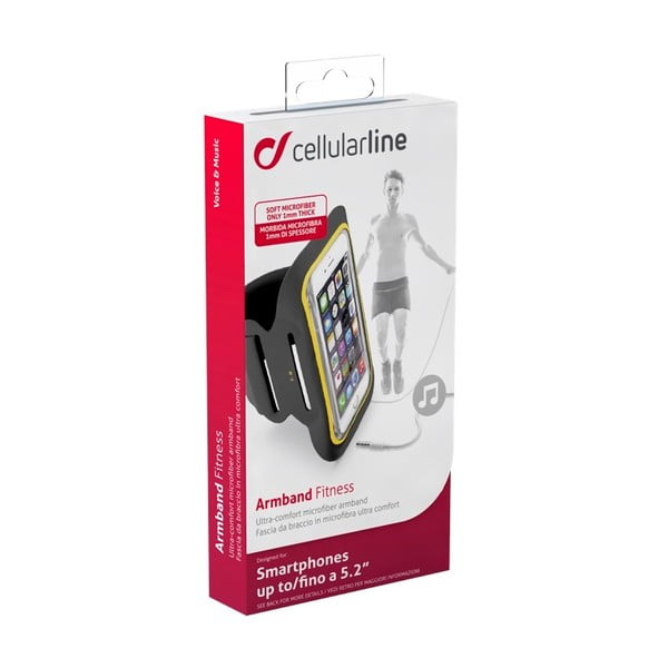 Sportowa opaska na ramię CellularLine, czarna-image-1