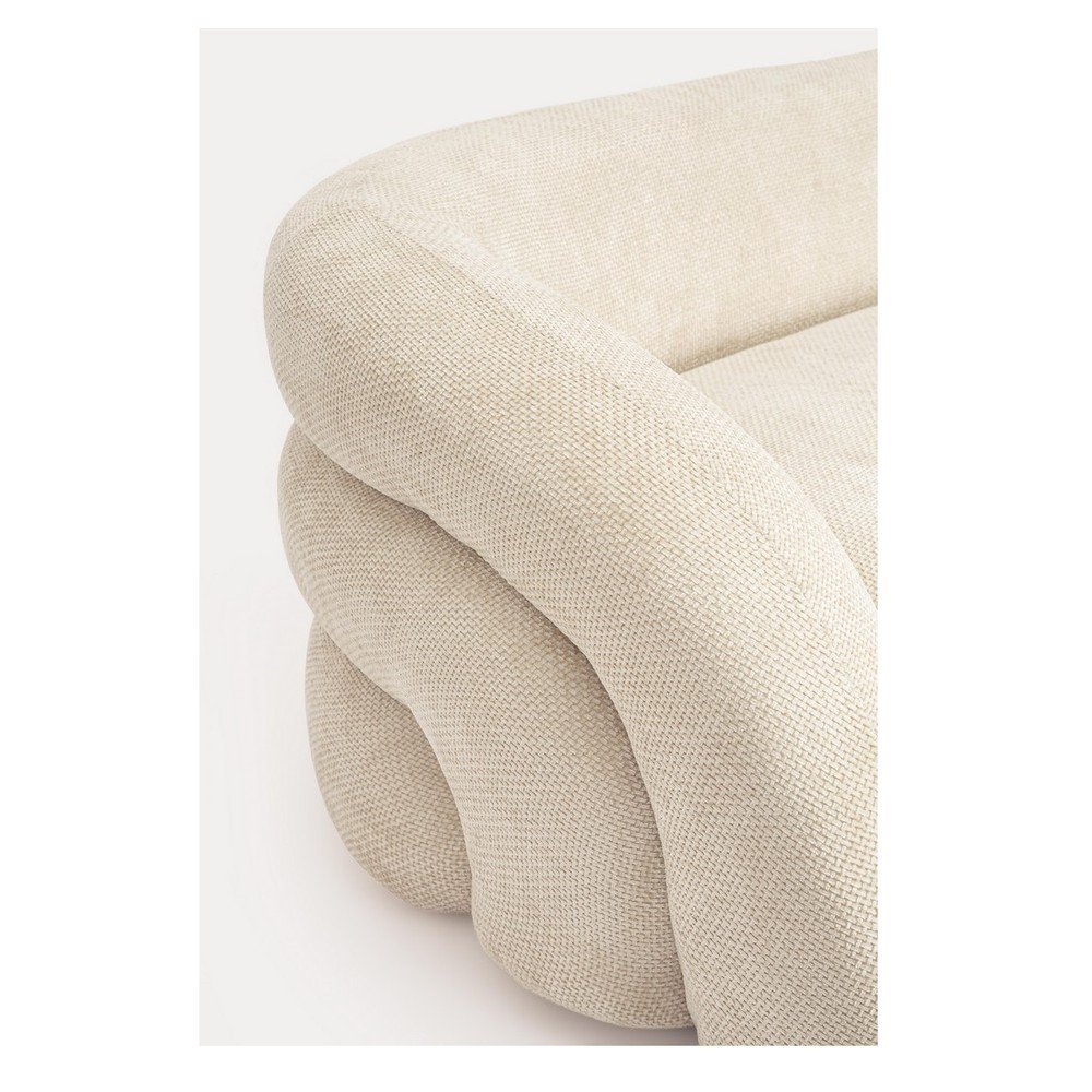 Kremowa sofa z tkaniny szenilowej 200 cm Clemence – Bizzotto (zdjęcie 5)