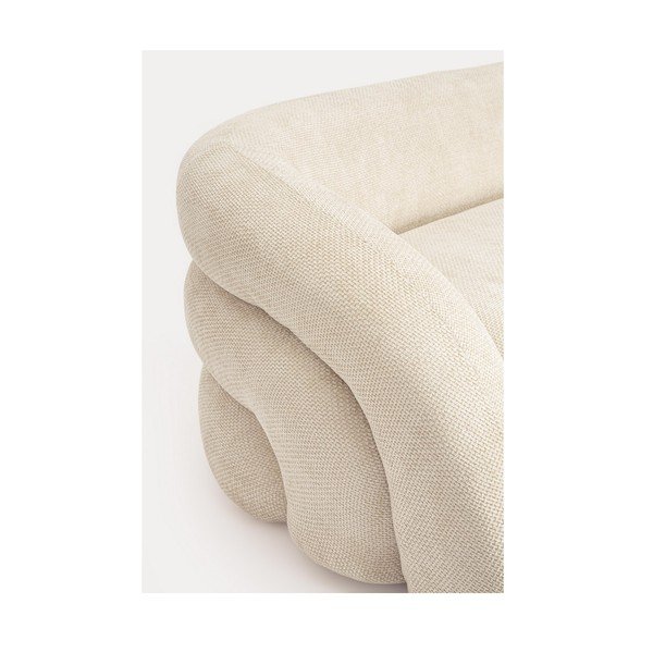 Kremowa sofa z tkaniny szenilowej 200 cm Clemence – Bizzotto-image-1