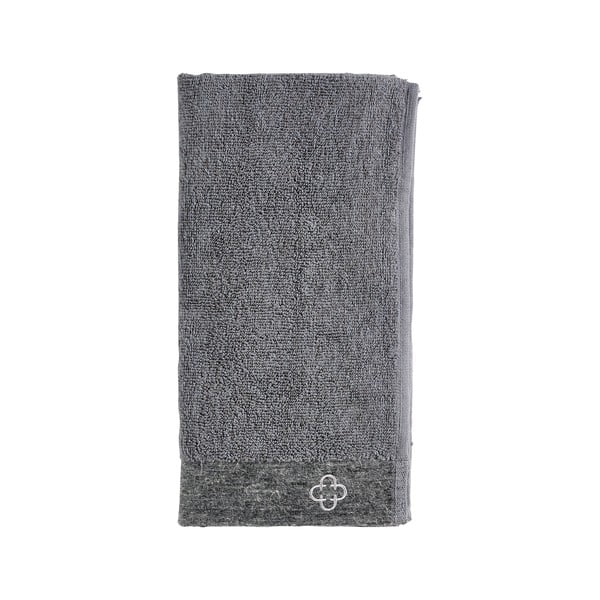 Szary ręcznik z domieszką lnu 100x50 cm Inu − Zone