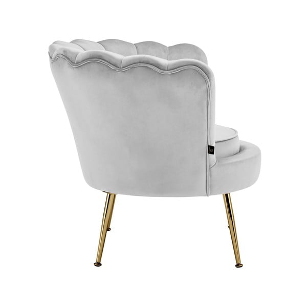 Jasnoszary aksamitny fotel Kelsey – Støraa-image-2