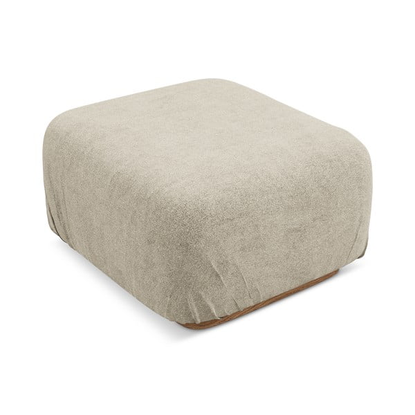 Beżowy podnóżek modułowy z materiału bouclé Ailani – Makamii-image-1