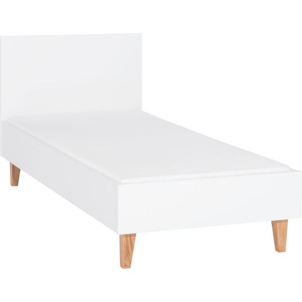 Białe łóżko jednoosobowe Vox Concept, 90x200 cm