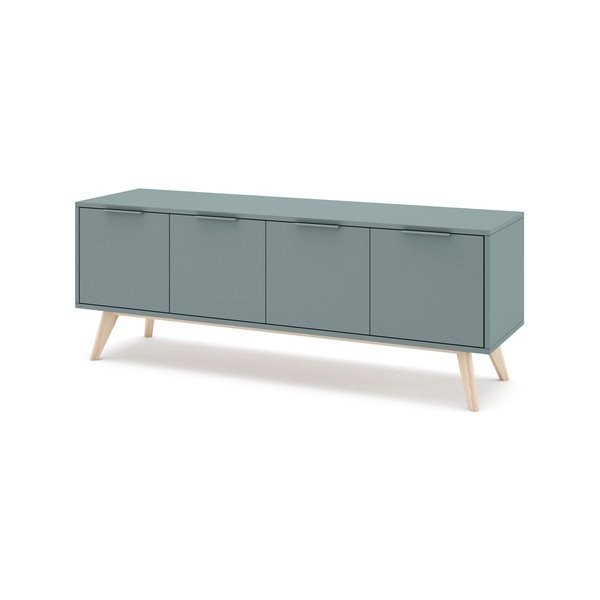 Szarozielona szafka pod TV 140x53x40 cm Pisco – Marckeric-image-3