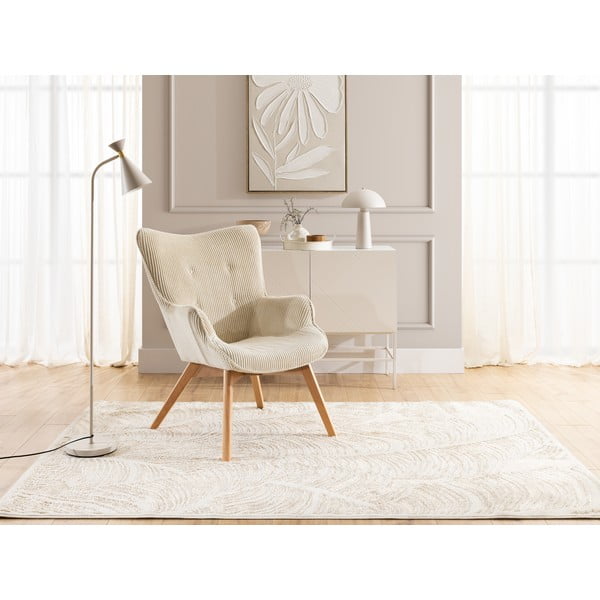 Beżowy sztruksowy fotel Niko – Ropez-image-4