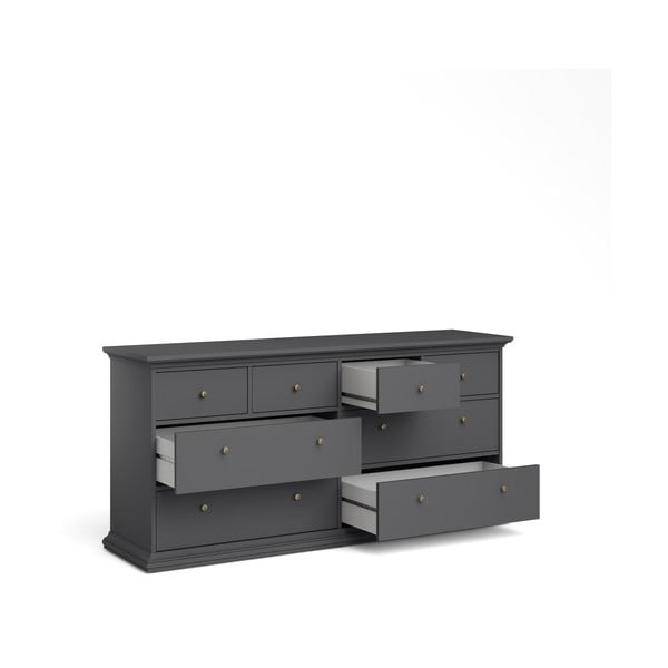 Szara niska komoda 183x87 cm Paris – Tvilum-image-3