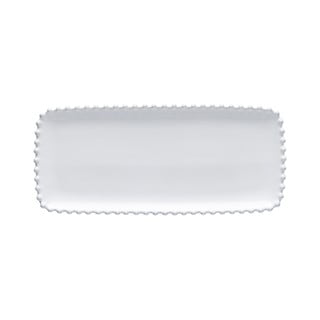 Biały kamionkowy podłużny półmisek Costa Nova Pearl, dł. 30 cm