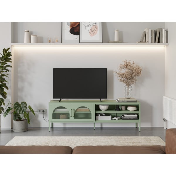 Miętowa szafka pod TV 160x50 cm Diora – Marckeric-image-1