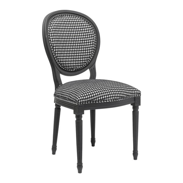 Czarno-białe krzesło do jadalni Kare Design Pepita