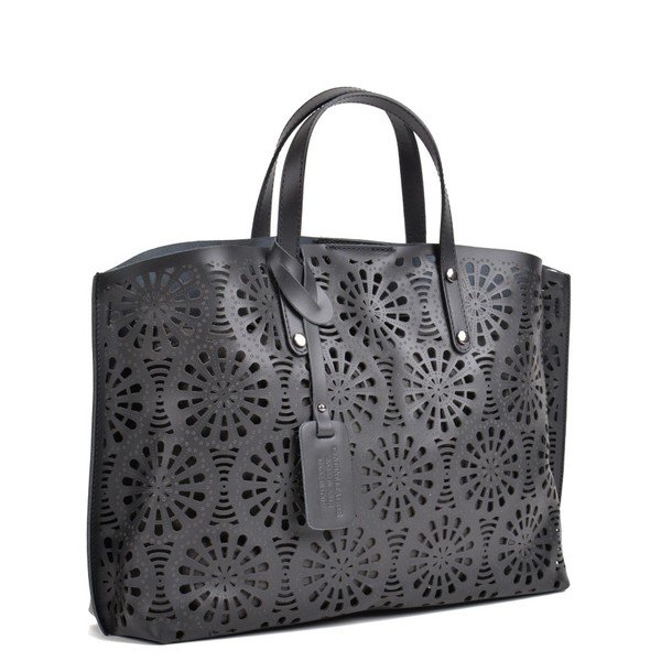 Czarna torebka skórzana Mangotti Bags Lulia-image-1