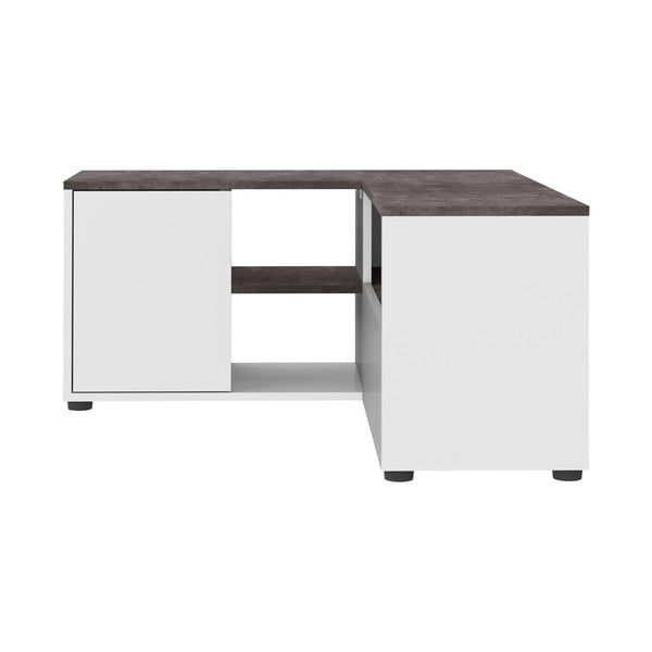 Biało-szara szafka pod TV w dekorze betonu 90x45 cm Angle – TemaHome-image-3