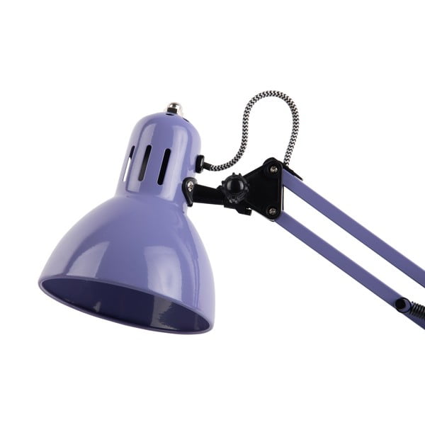 Fioletowa lampa stołowa z metalowym kloszem (wysokość 52 cm) Funky Hobby – Leitmotiv-image-3