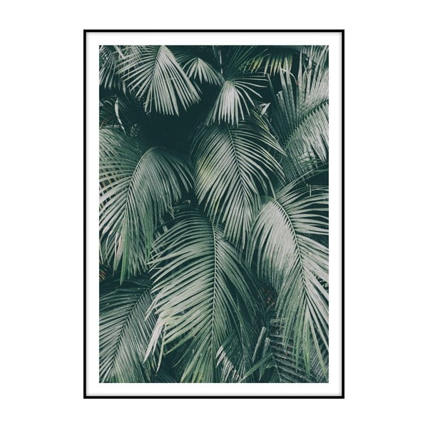 Plakat Imagioo Green Palm Leaves, 40x30 cm