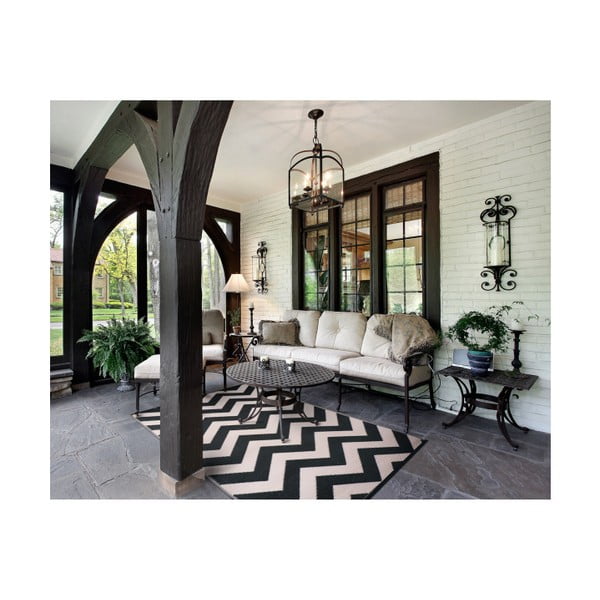 Czarno-beżowy dwustronny dywan zewnętrzny Green Decore Tara, 120x180 cm-image-2