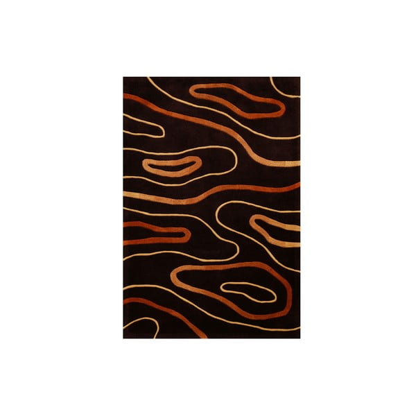 Dywan ręcznie tkany Phoenix, 140x200 cm, czekoladowy