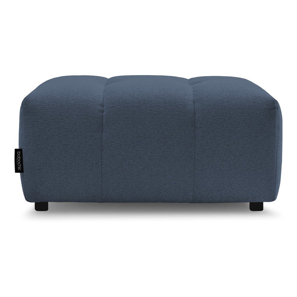 Niebieski podnóżek z tkaniny szenilowej Roxelane – Bobochic Paris