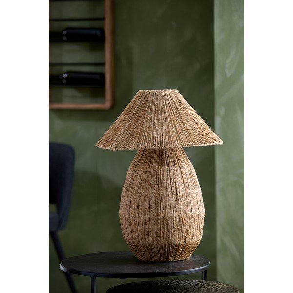 Lampa stołowa w naturalnym kolorze z kloszem z juty (wysokość 55 cm) Maruva – Light & Living-image-2