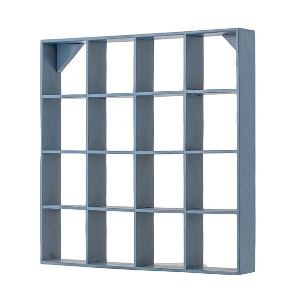 Niebieska wielopoziomowa półka z drewna z recyklingu 70 cm Bekka – Bloomingville-image-2