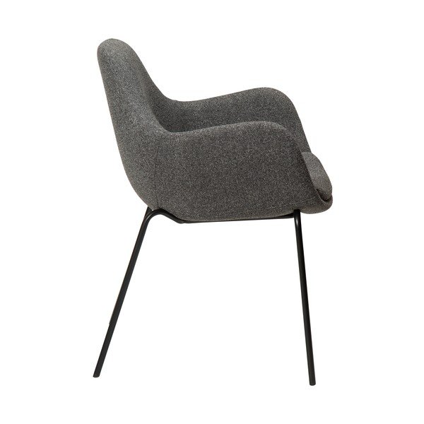 Szary fotel z materiału bouclé Zimmer – DAN-FORM Denmark-image-3