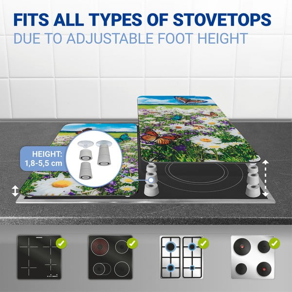 Płyty ochronne na kuchenkę ze szkła hartowanego zestaw 2 szt. 52x30 cm Summer Meadow – Maximex-image-4