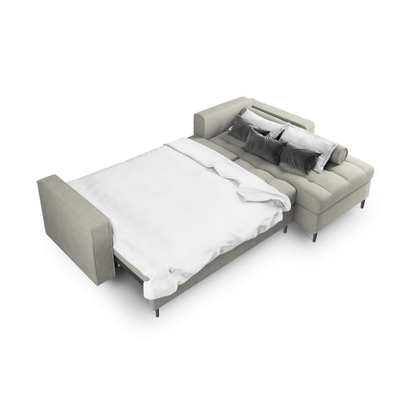 Jasnoszary rozkładany narożnik Milo Casa Santo, prawostronny-image-4