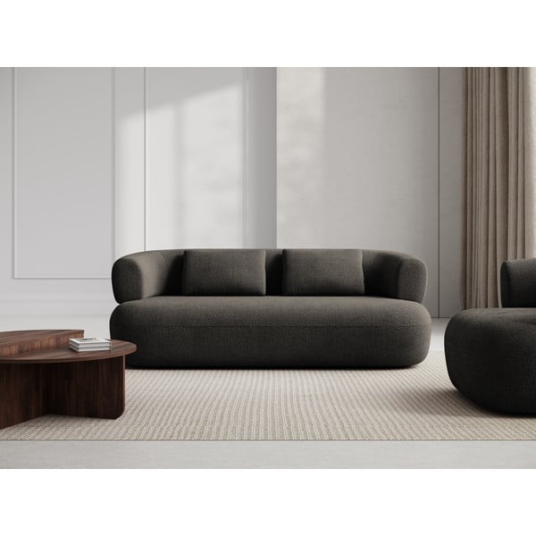 Brązowa sofa z materiału bouclé 178 cm Jenny – Micadoni Home-image-1