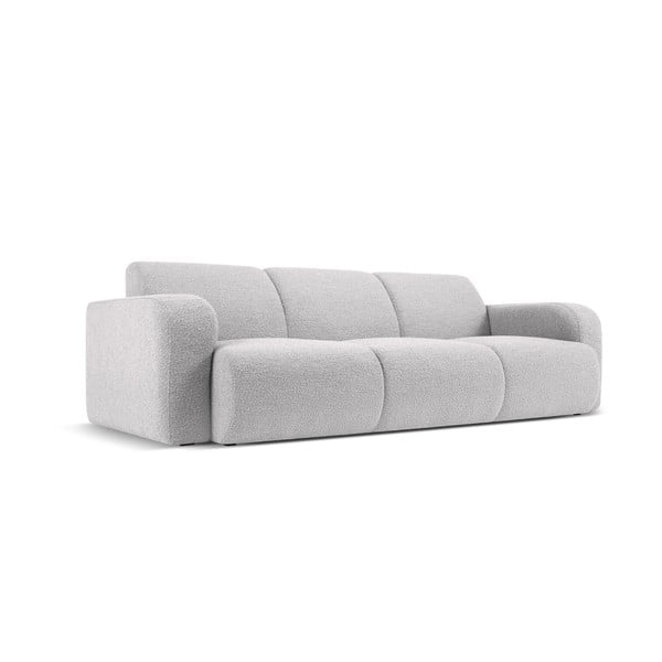 Jasnoszara sofa z materiału bouclé 235 cm Molino – Micadoni Home-image-2